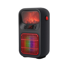 500W Portable Mini 3D Simulation Flame With Night Light Timing Electric Stove Heater